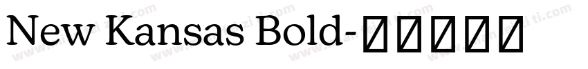 New Kansas Bold字体转换
